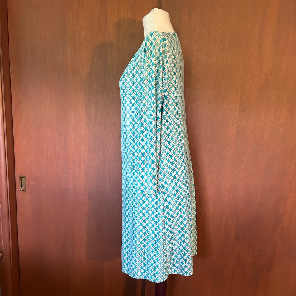 Cabana Life aqua Long Sleeve Sheath Dress - Picture 4 of 5